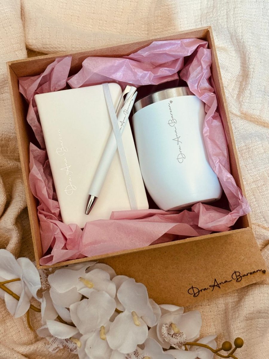 Kit Copo TÉrmico + Bloquinho + Caneta