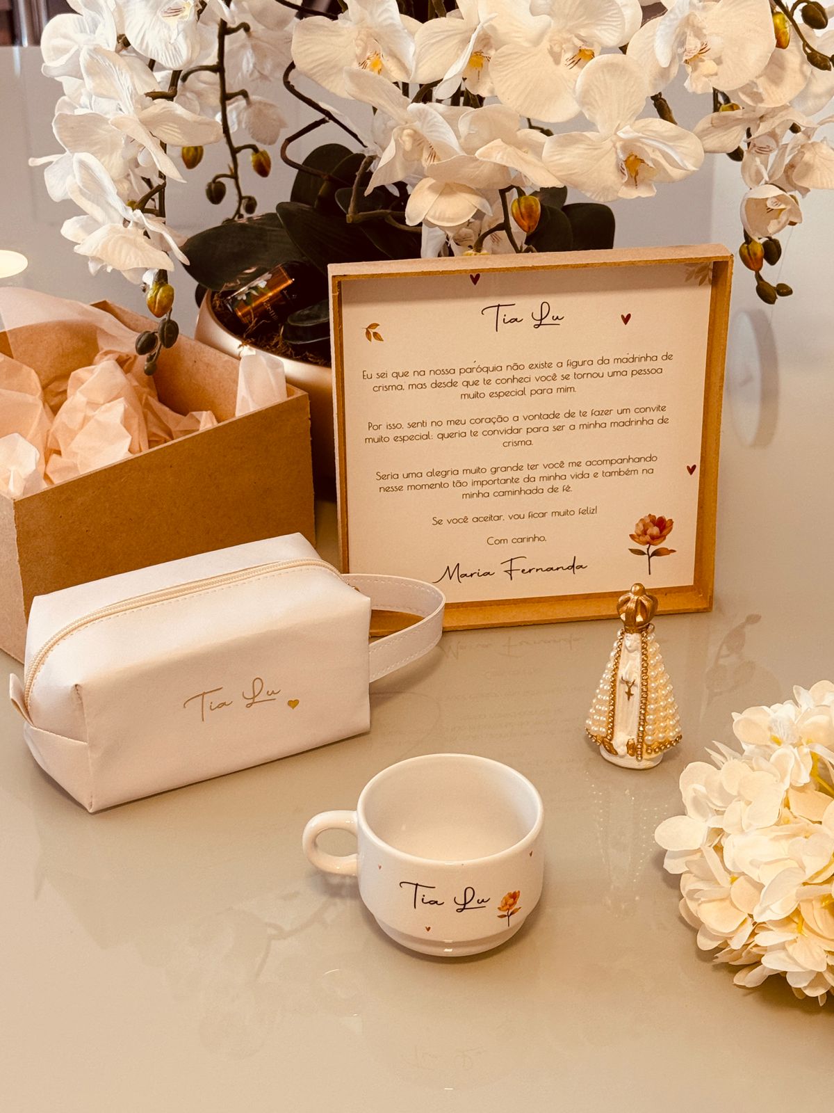 Kit Convite Xícara + Necessarie + Imagem 