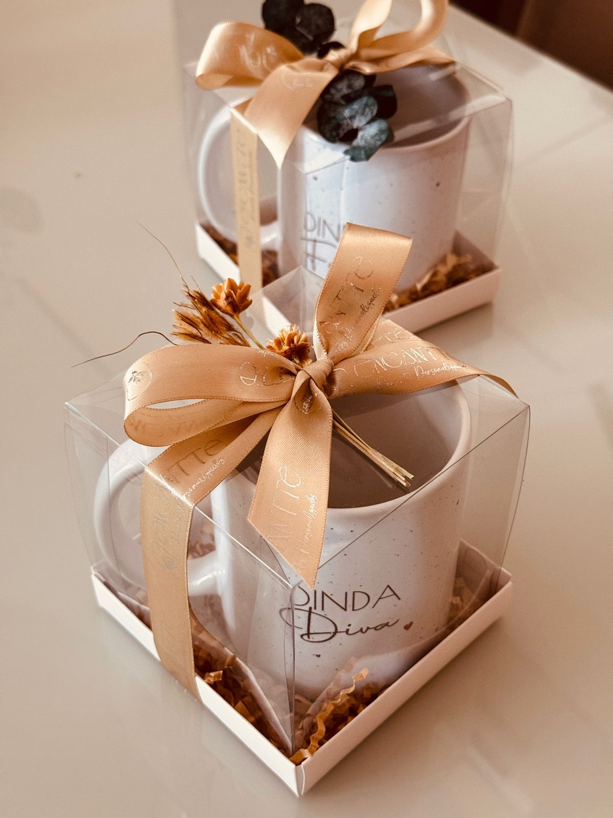Caneca Branca Personalizada na Caixa de Acetato