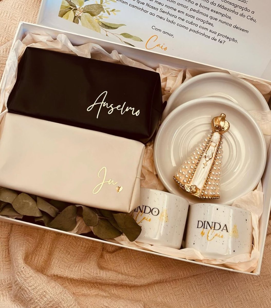 kit com 2 necessarie + 2 xícaras com pires + imagem 