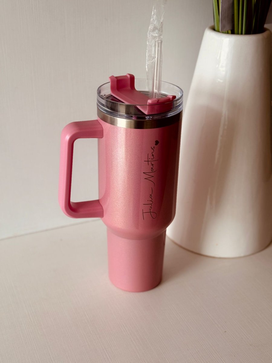 garrafa térmica 900ml holográfica